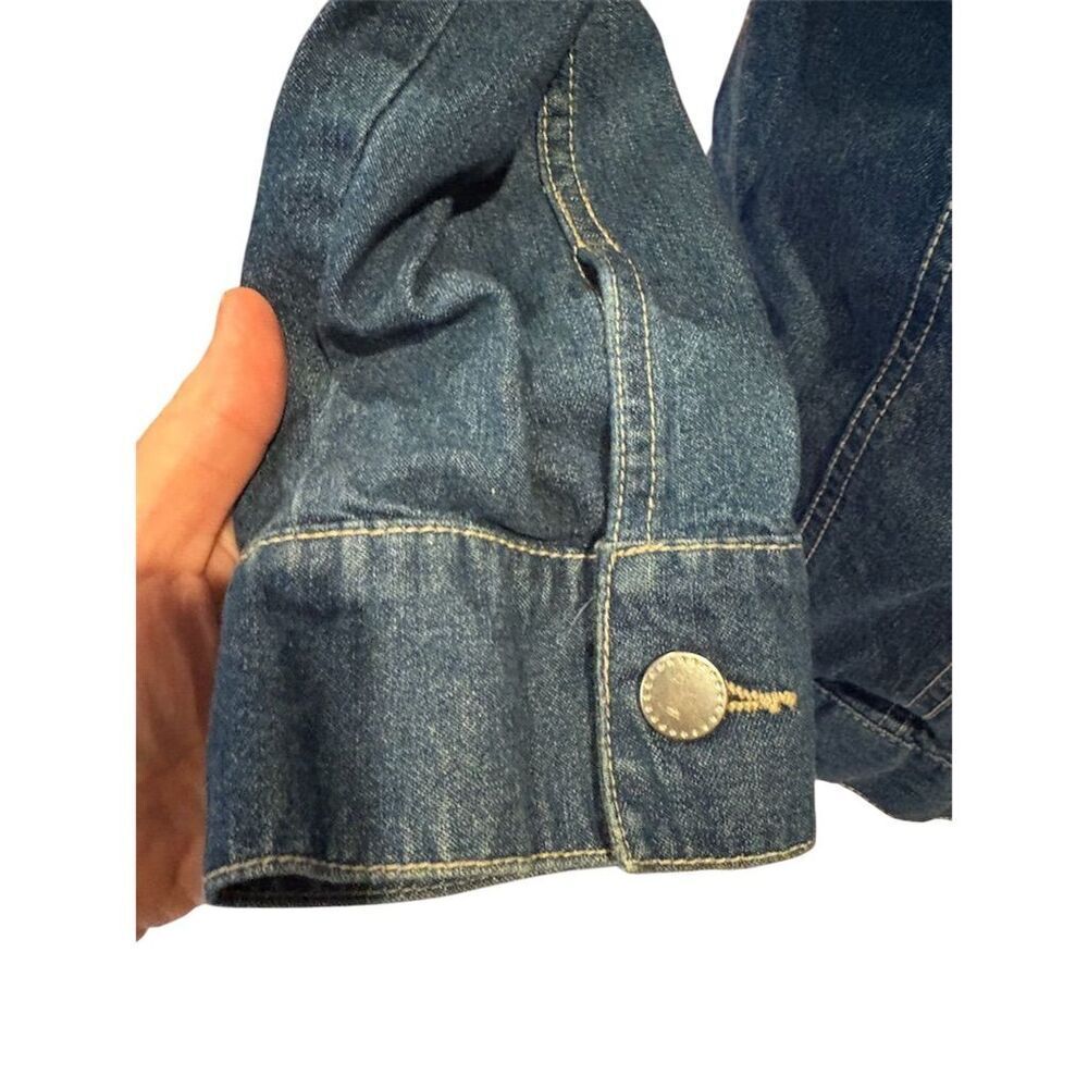 Tudor Court Women's XL Denim Jacket Blue Embellished Floral Casual - Picture 5 of 13